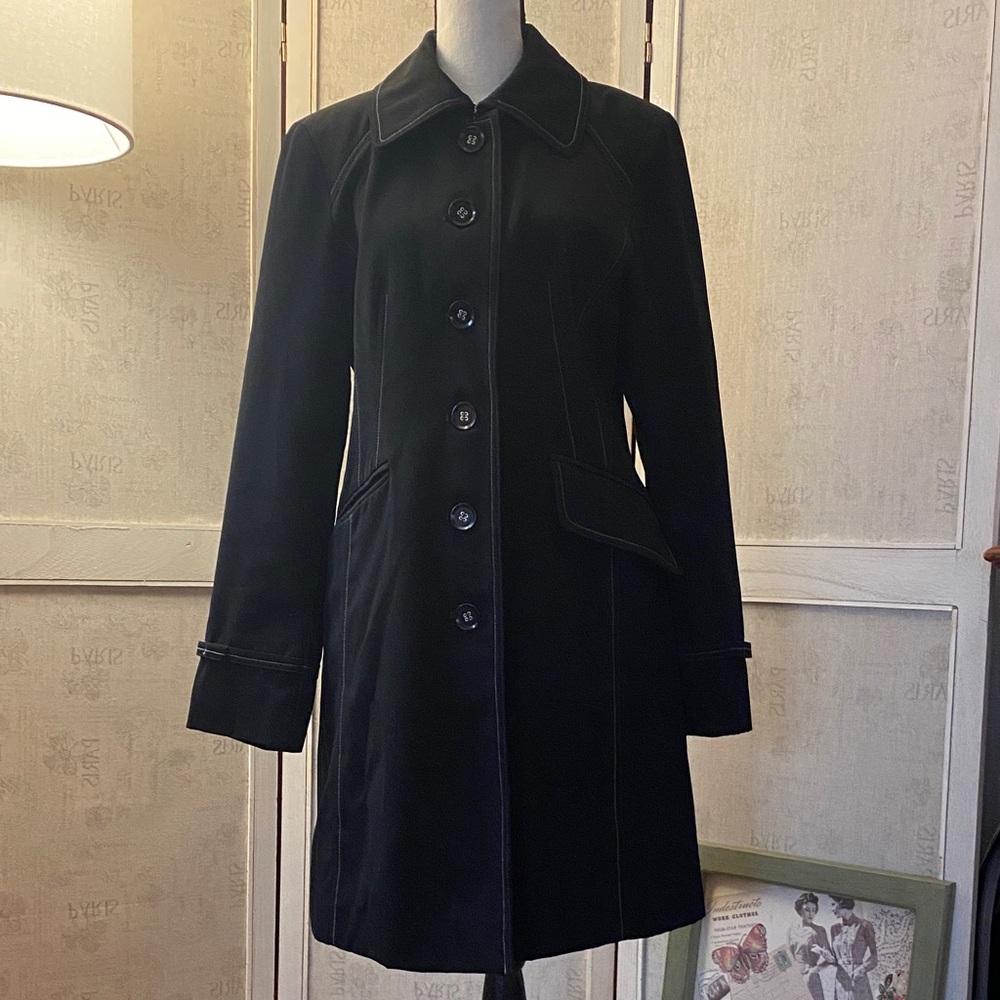 Anne Klein Black Trench Coat